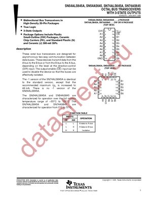 SN74ALS645A-1N datasheet  